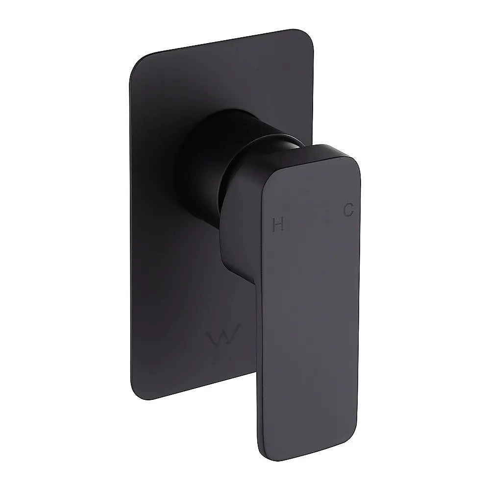 Single Square Shower Bath Mixer Tap Bathroom WATERMARK Approved in Black - Image 5