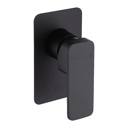 Single Square Shower Bath Mixer Tap Bathroom WATERMARK Approved in Black - Image 5