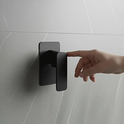 Single Square Shower Bath Mixer Tap Bathroom WATERMARK Approved in Black - Image 6