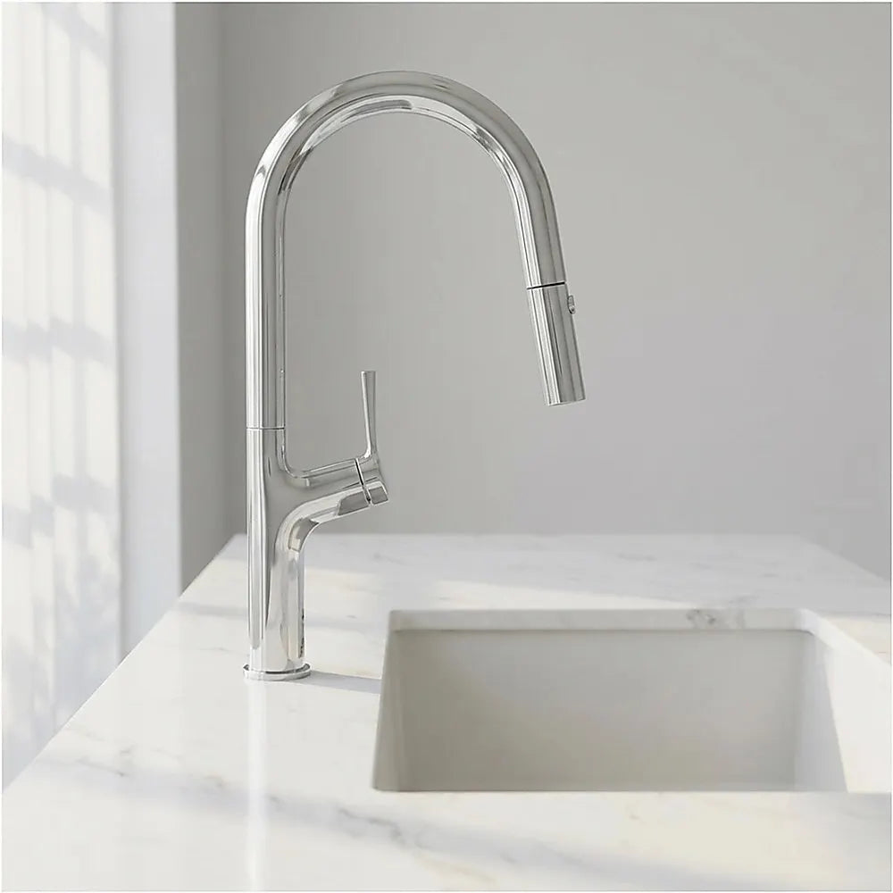 Kitchen Laundry Bathroom Basin Sink Pull Out Mixer Tap Faucet in Chrome - Image 5