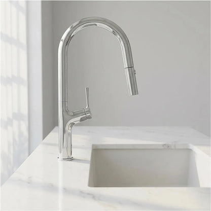Kitchen Laundry Bathroom Basin Sink Pull Out Mixer Tap Faucet in Chrome - Image 5