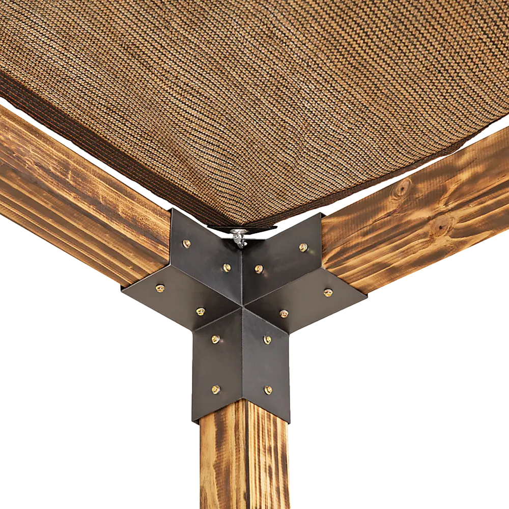 Roof Pergola Gazebo Shed Matte Black Steel Brackets and Coffee Screen DIY Kits - Image 4