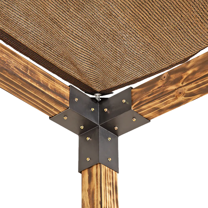 Roof Pergola Gazebo Shed Matte Black Steel Brackets and Coffee Screen DIY Kits - Image 4