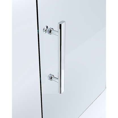 40mm Adjustable Contemporary Corner Sliding Chrome Shower Screen 86x92cm - Image 3
