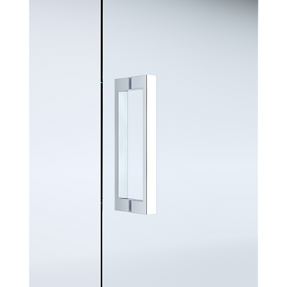 40mm Adjustable Contemporary Corner Sliding Chrome Shower Screen 116x101cm - Image 2