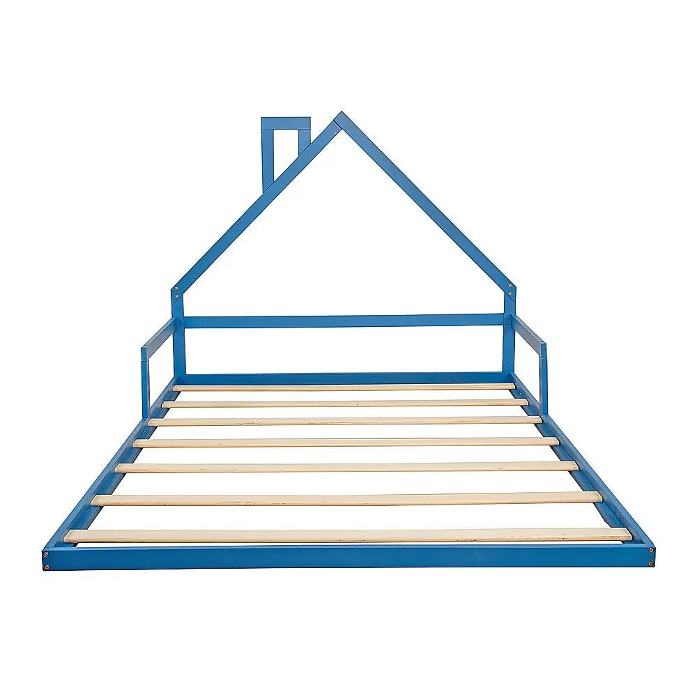 Pine Wood Floor Bed House Frame for Kids and Toddlers - Image 8