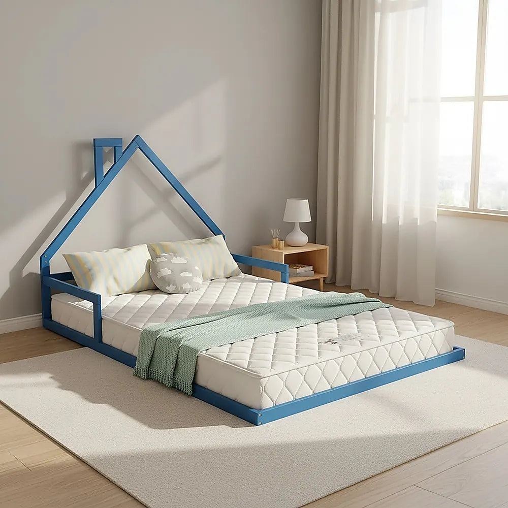 Pine Wood Floor Bed House Frame for Kids and Toddlers - Image 2