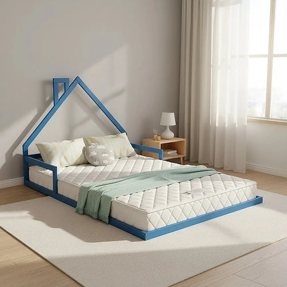 Pine Wood Floor Bed House Frame for Kids and Toddlers - Image 2