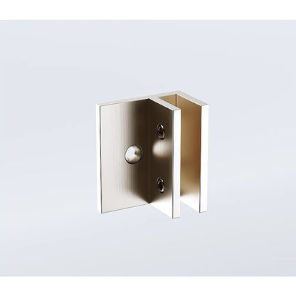 70cm Frameless Glass Bath Screen with F-Brackets - Nickel - Image 5