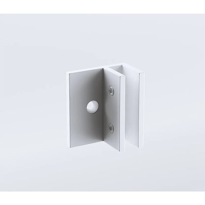 90cm Frameless Glass Bath Screen – Stainless Steel F-Brackets in White - Image 4