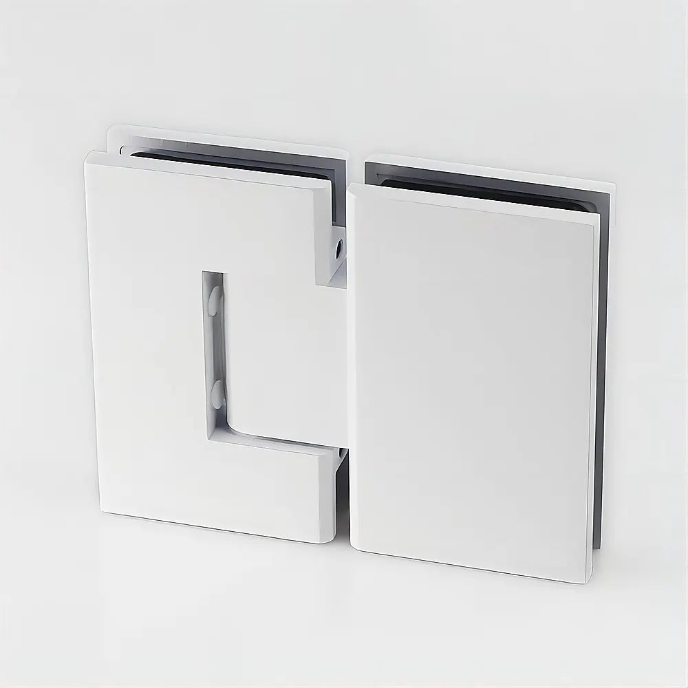 120cm Frameless Glass Bath Screen – Stainless Steel F-Brackets in White - Image 7