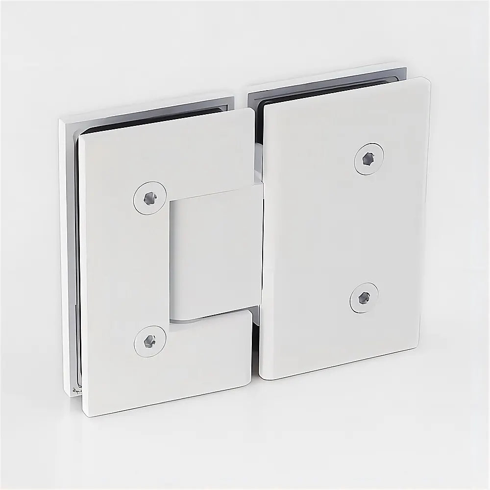 120cm Frameless Glass Bath Screen – Stainless Steel F-Brackets in White - Image 9