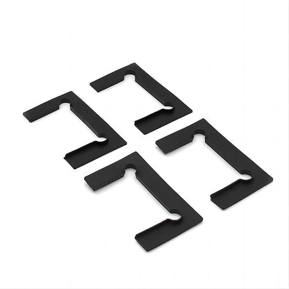 110cm Wall-to-Wall Frameless Shower Screen – Gunmetal F-Brackets with SS Hinges & Square Knob Handle - Image 6