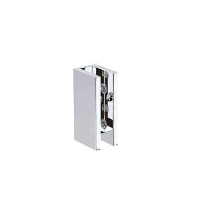 120cm Wall-to-Wall Frameless Shower Screen – Chrome U-Brackets and Floor U-Bracket with SS Hinges & Square Knob Handle - Image 4
