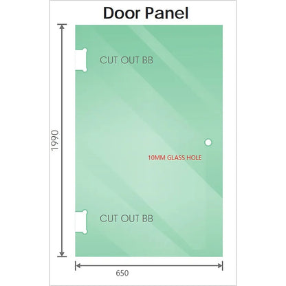 90cm Wall-to-Wall Frameless Shower Screen – Gold F-Brackets with SS Hinges & Round Knob Handle