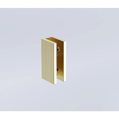 120cm Wall-to-Wall Frameless Shower Screen – Gold U-Brackets with SS Hinges & Round Knob Handle - Image 4