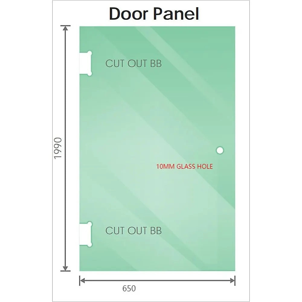 120cm Wall-to-Wall Frameless Shower Screen – Gold U-Brackets and Floor U-Bracket with SS Hinges & Round Knob Handle - Image 2