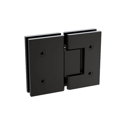 90cm Wall-to-Wall Frameless Shower Screen – Black U-Brackets with SS Hinges & Square Double Pull Handle - Image 9