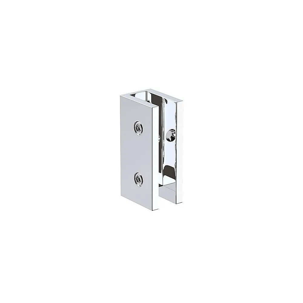 120cm Wall-to-Wall Frameless Shower Screen – Chrome U-Brackets and Floor U-Bracket with SS Hinges & Square Double Pull Handle - Image 5