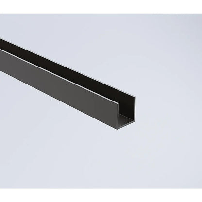 90cm Wall to Wall Frameless Shower Screen – Black Wall Channel , SS Hinges & Square Double Pull Handle - Image 4