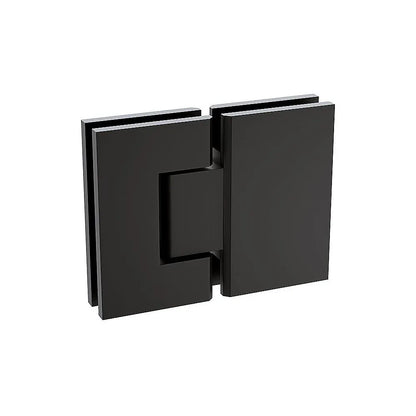 90cm Wall to Wall Frameless Shower Screen – Black Wall Channel , SS Hinges & Square Double Pull Handle - Image 6