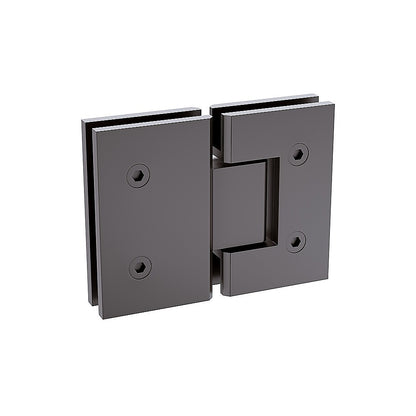110cm Wall to Wall Frameless Shower Screen – Gunmetal Wall Channel , SS Hinges & Square Double Pull Handle - Image 6