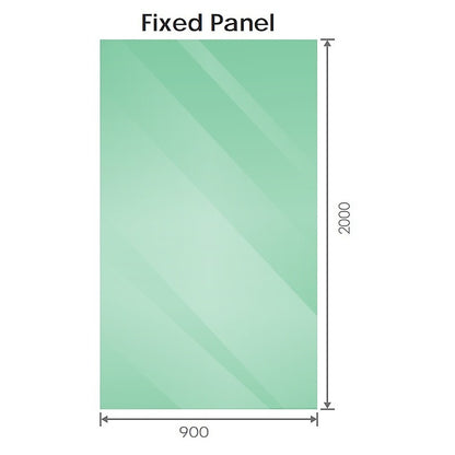 100x90cm Gunmetal Corner Frameless Shower Screen with Wall Channel Brackets, Stainless Steel Hinges & Square Double Pull Handle - Image 4