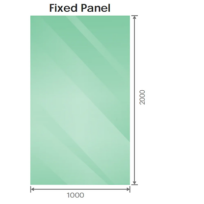 100x100cm Black Corner Frameless Shower Screen with Wall Channel Brackets, Stainless Steel Hinges & Square Double Pull Handle - Image 5