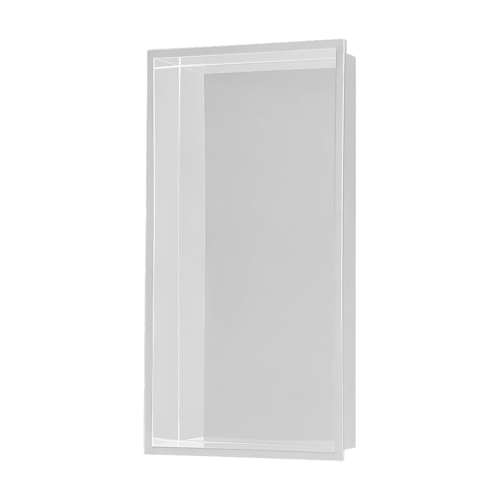 641 x 336 x 101mm Shower Niche Single Shelf Organizer No Tile Needed in White - Image 4