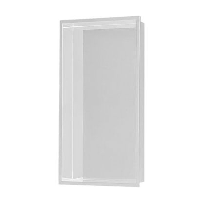 641 x 336 x 101mm Shower Niche Single Shelf Organizer No Tile Needed in White - Image 4