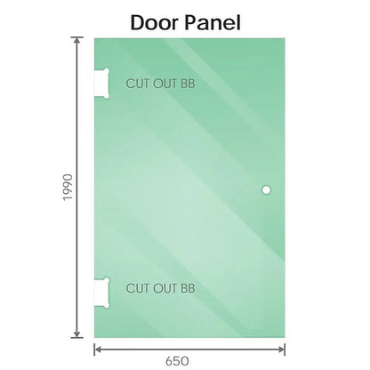 90x100cm Double Door Corner Shower Screen – Black U-Brackets, SS Hinges & Square Double Pull Handle - Image 6