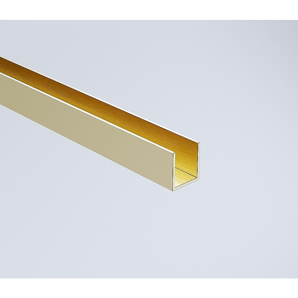 100x100cm Double Door Corner Shower Screen – Wall Channels with SS Hinges in Gold, Square Knob Handle - Image 2