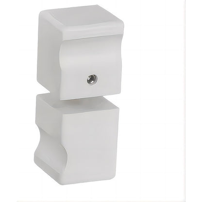 100cm Frameless Diamond Shower Screen – Channels with SS Hinges in White, Square Knob Handles - Image 7