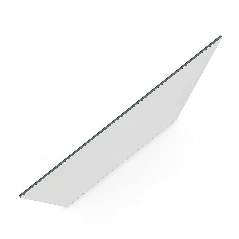 70cm Reeded Glass Shower Screen with Black U-Brackets and Round Pole - Image 4