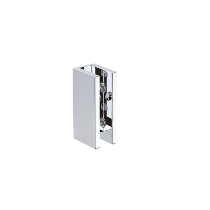 90cm Reeded Glass Shower Screen with Chrome U-Brackets - Image 6