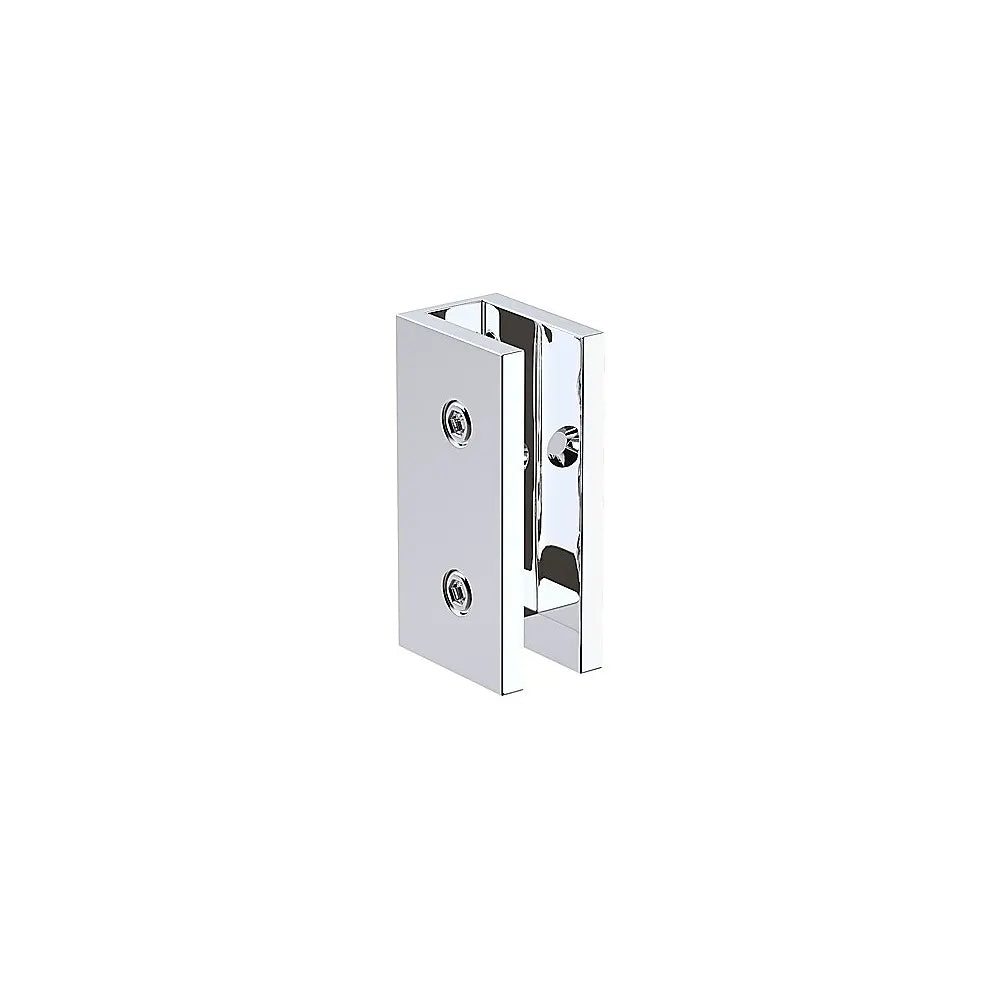 90cm Reeded Glass Shower Screen with Chrome U-Brackets and Floor U-Bracket - Image 7
