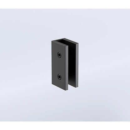 90cm Reeded Glass Shower Screen with Black U-Brackets - Image 7