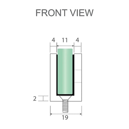 90cm Reeded Glass Shower Screen with Black U-Brackets - Image 8