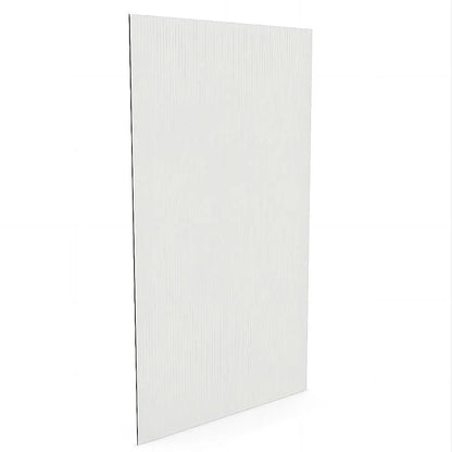 90cm Reeded Glass Shower Screen with Black F-Brackets and Floor F-Bracket - Image 4