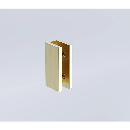 90cm Reeded Glass Shower Screen with Gold U-Brackets - Image 6