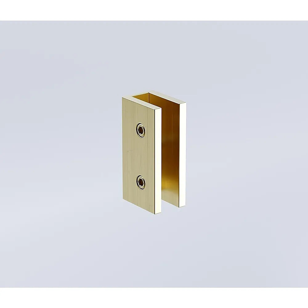 90cm Reeded Glass Shower Screen with Gold U-Brackets - Image 7