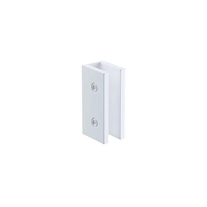 90cm Reeded Glass Shower Screen with White U-Brackets - Image 7