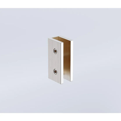 90cm Reeded Glass Shower Screen with Nickel U-Brackets - Image 6