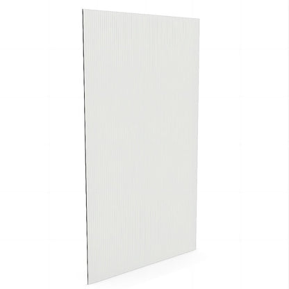 120cm Reeded Glass Shower Screen with Gunmetal F-Brackets and Floor F-Bracket - Image 4