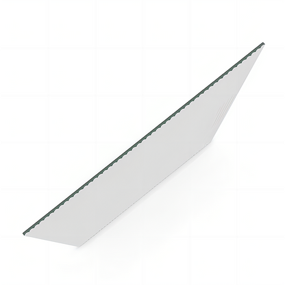 70cm Reeded Glass Shower Screen with Black Wall Channel - Image 4