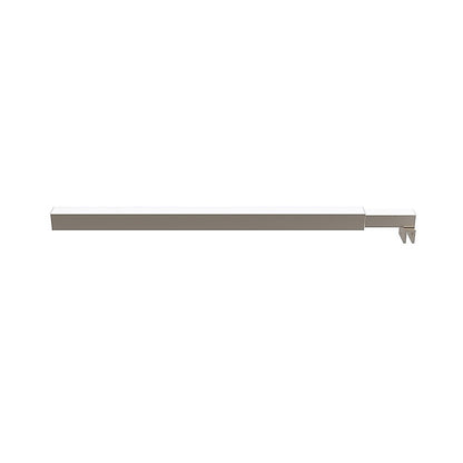 70cm Reeded Glass Shower Screen with Nickel Wall Channel and Square Pole - Image 9