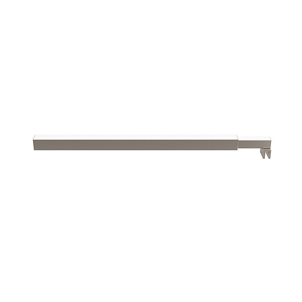 80cm Reeded Glass Shower Screen with Nickel Wall Channel and Square Pole - Image 9