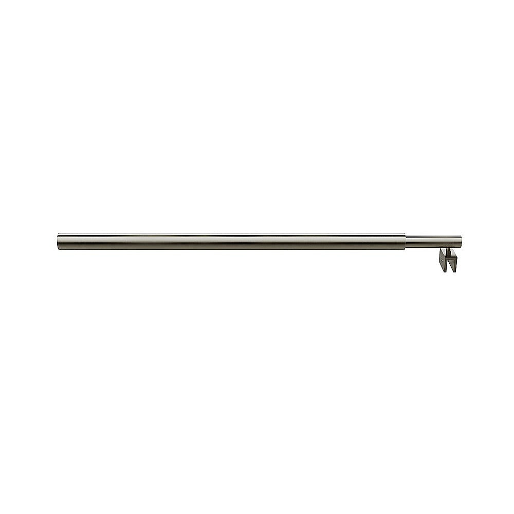 80cm Reeded Glass Shower Screen with Gunmetal Wall Channel and Round Pole - Image 9