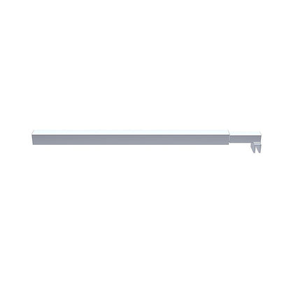 110cm Reeded Glass Shower Screen with Chrome Wall Channel and Square Pole - Image 9