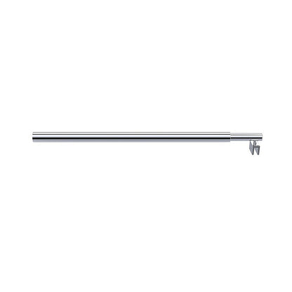 110cm Reeded Glass Shower Screen with Chrome Wall Channel and Round Pole - Image 9